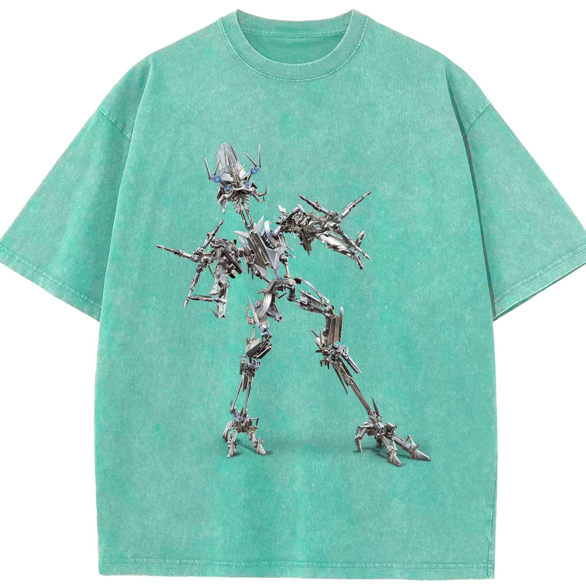 （画像用）  綿100% ヴィンテージ風 半袖Tシャツ（フロントプリント）